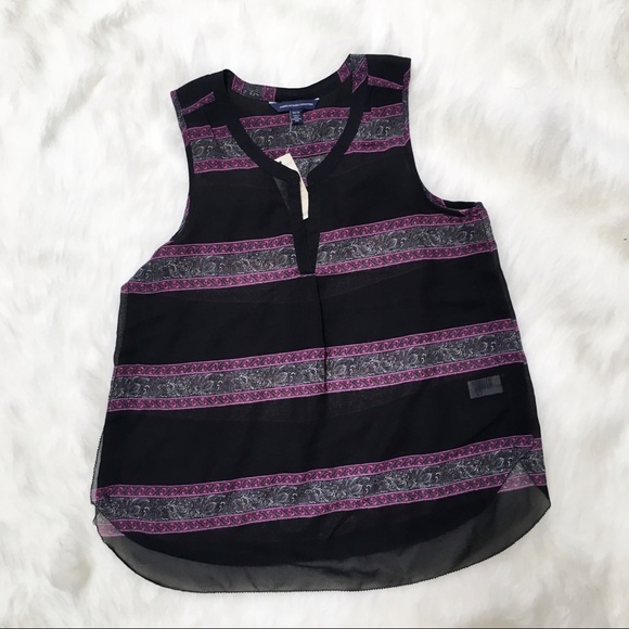 American Eagle Outfitters Tops - American Eagle Semi Sheer Striped Blouse